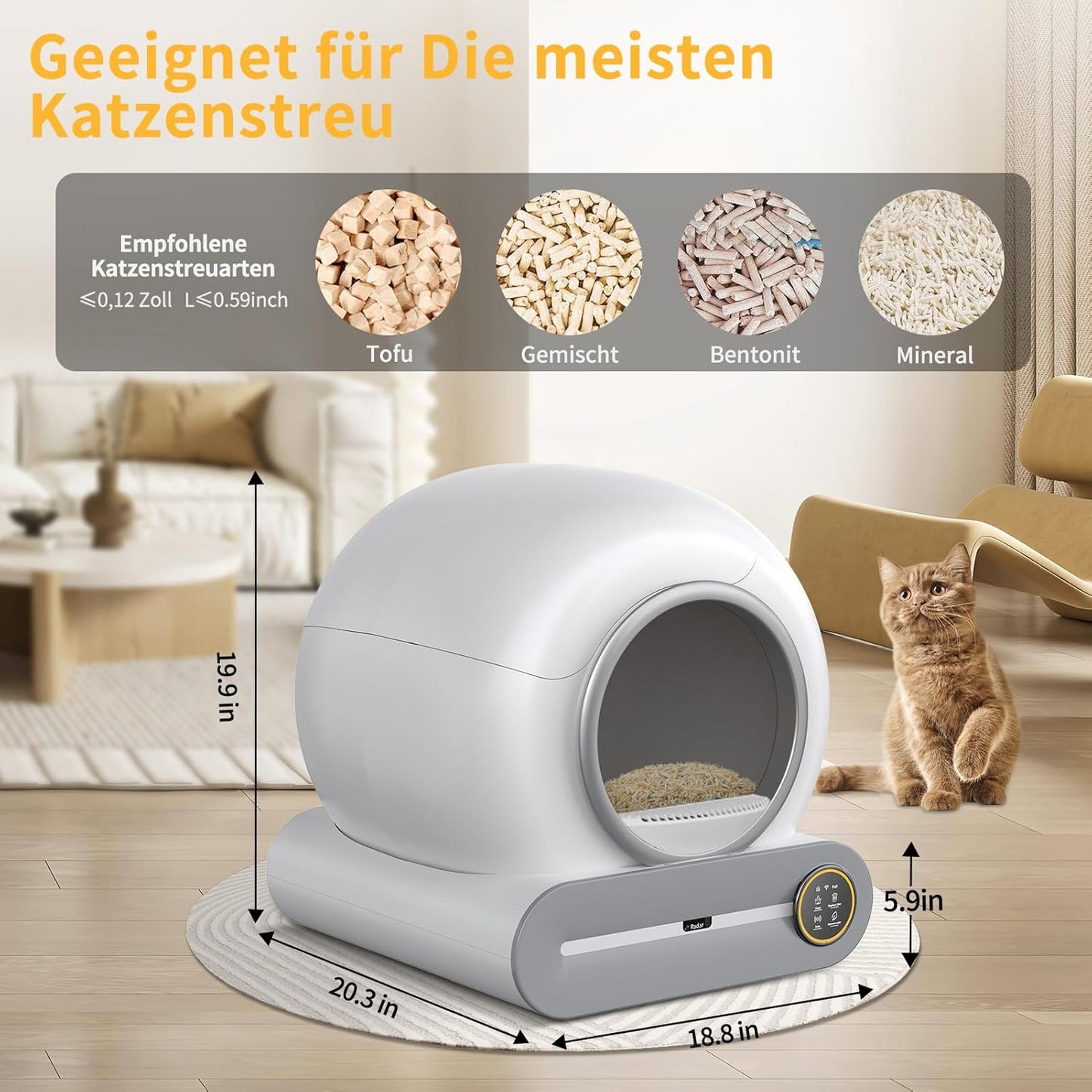 Litter CONNECT™ Vernetztes, Selbstreinigendes Katzenklo